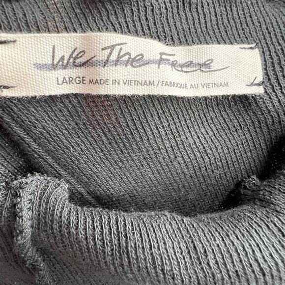 - Free People Full Swing Tunic Top Dark Gray washed Black NWOT - Picture 6 of 8